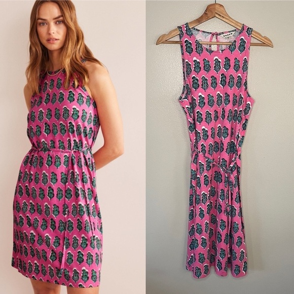 Boden Dresses & Skirts - Boden | Block Print Swing Jersey Dress in Festival Pink